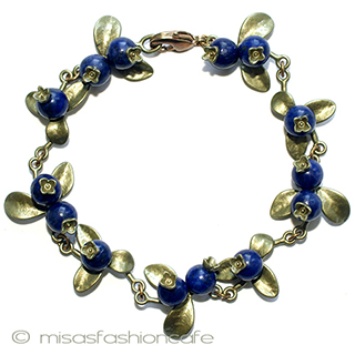 （画像用） 天然石　ブルーベリー ラピス　ブレスレット