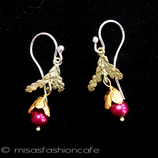 （画像用） 真珠　杉の木の実 ピアス　または　クリップ