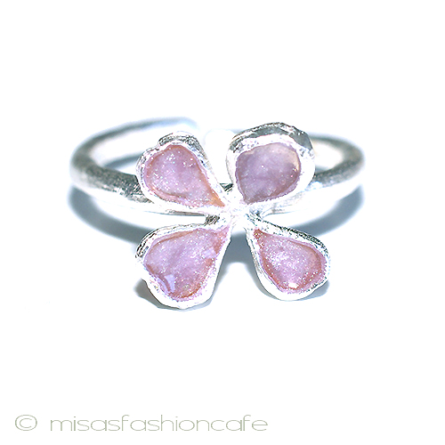 （画像用） マイケルミショー　指輪 ライラックのお花　銀製