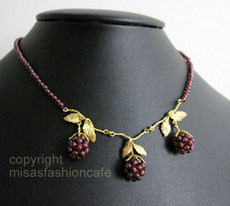 （画像用） Michaudネックレス　再販！ 　天然石　ラズベリー