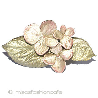 （画像用） マイケルミショー再販 アジサイの花　ブローチ