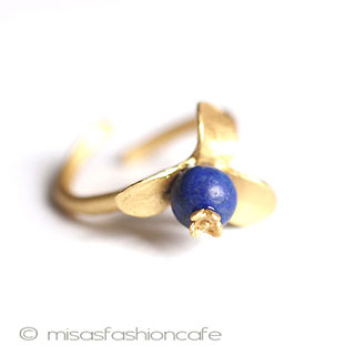 （画像用） マイケルミショー　指輪 天然石のブルーベリー