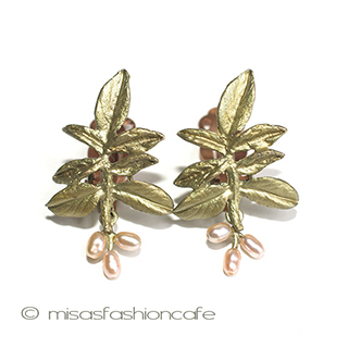 （画像用） マイケルミショー　真珠 藤の花　イヤリング