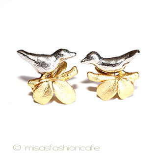 （画像用） マイケルミショー　ピアス 24Kgp　小鳥　再販！