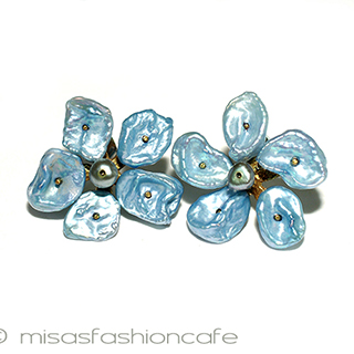 （画像用） マイケルミショー すみれ ケシパール真珠ピアス