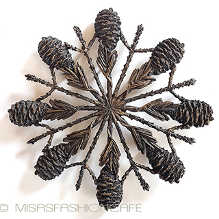 （画像用） マイケルミショー　鍋敷き 松ぼっくり　松の木