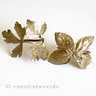 （画像用） ミショー　ナプキンリング ハーブ（バジル＆パセリ）