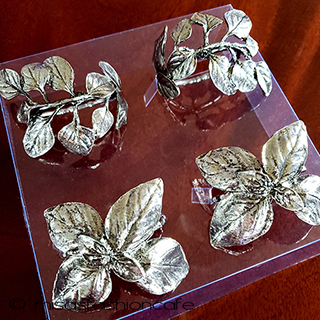 （画像用） ナプキンリング　４個 ハーブ　バジル＆オレガノ