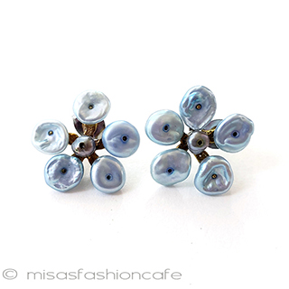 （画像用） マイケルミショーピアス ケシパール真珠スミレ