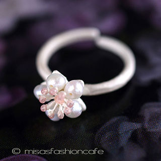 （画像用） マイケルミショーリング 真珠ケシパールの桜　