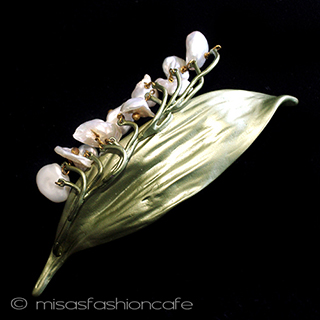 （画像用） スズラン　ブローチ 真珠・鈴蘭の花　再販