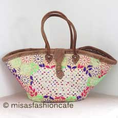 （画像用） モロッコ製かごバック特大!