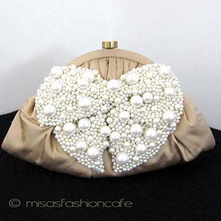 （画像用） MOYNA モイナ クラッチ パール・リボン