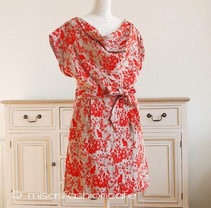 （画像用） Paul & Joe　ドレス 　ねこ柄ドレープワンピ