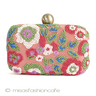 （画像用） ＳＡＮＴＩサンティ　お花刺繍 クラッチ＆ショルダーBag