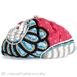 （画像用） SANTIサンティ　クジャク ショルダーバッグ兼クラッチ