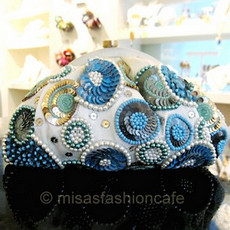 （画像用） SANTI サンティ クラッチ ブルー花火