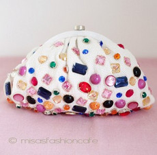 （画像用） ＳＡＮＴＩサンティ　バッグ ビジューｘスノーホワイト