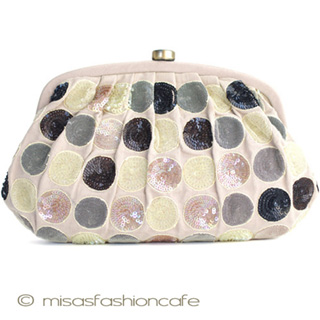 （画像用） ＳＡＮＴＩサンティ　バッグ ドット柄　ヌーディー