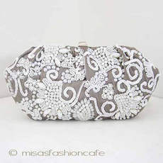 （画像用） SANTI サンティ クラッチ キャッツアイ・ビジュー