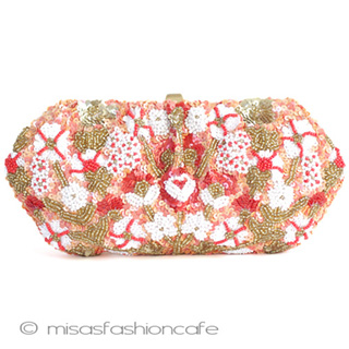 （画像用） ＳＡＮＴＩサンティ クラッチ オレンジ＆金のお花