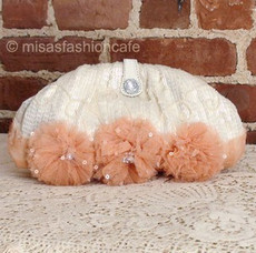 （画像用） SANTI サンティ クラッチ サーモンフラワー（ワイド）