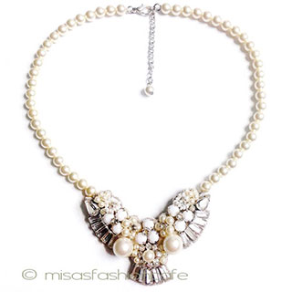 （画像用） ＳＰＡＲＫＬ　ネックレス パール・クリスタル