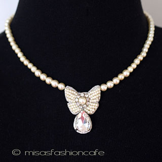 （画像用） ＳＰＡＲＫＬ　ネックレス シェルパールりぼん