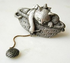 （画像用） JJ　猫ねこ　ブローチ