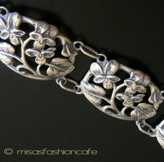 （画像用） Sterling Silver 銀製 スミレ・パンジーの花