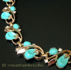 （画像用） クラウントリファリ Trifari ターコイズ