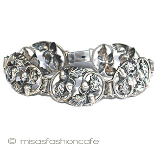 （画像用） SterlingSilver　銀製 どんぐり　ブレスレット