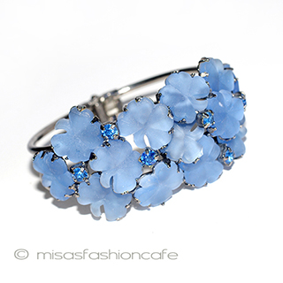 （画像用） 幸運四つ葉クローバー ガラス　ブレスレット