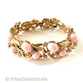 （画像用） ビンテージジュエリー トリファリ　ピンクベリー