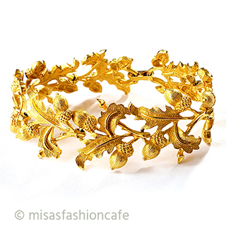 （画像用） ヴィンテージジュエリー どんぐり　ブレスレット