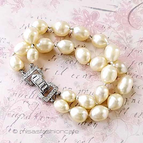 （画像用） Trifari　 トリファリ バロックパール　2連