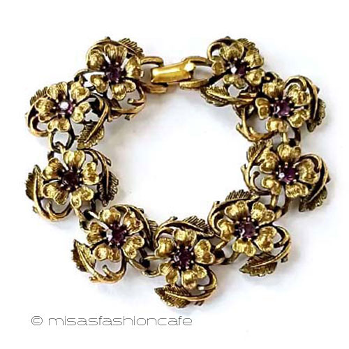 （画像用） アンティークジュエリー CORO　花ブレスレット