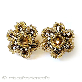 （画像用） Robert　イヤリング ガラス・フラワー