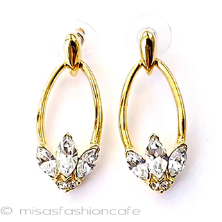 （画像用） Trifari　 トリファリ クリスタル　ピアス