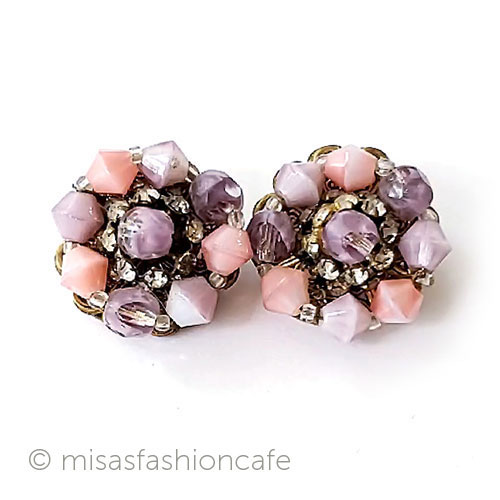 （画像用） Robert　イヤリング アートガラスのお花