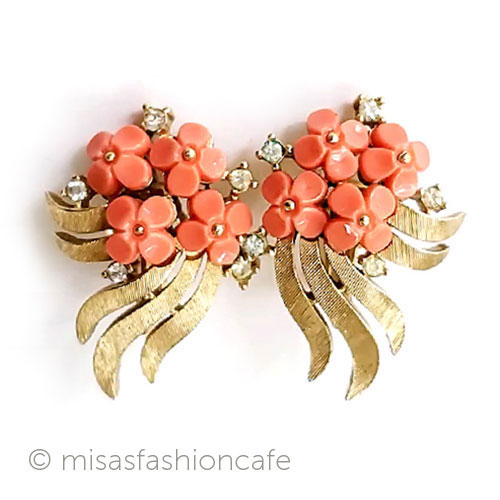 （画像用） Trifari　 トリファリ ブーケ花束イヤリング