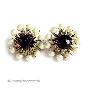 （画像用） ミリアムハスケル刻印 パール＆アメジスト花