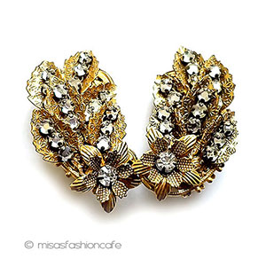 （画像用） ヴィンテージイヤリング Hagler&DeMario調金花