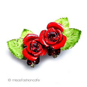 （画像用） ヴィンテージイヤリング Robert　ローズのお花