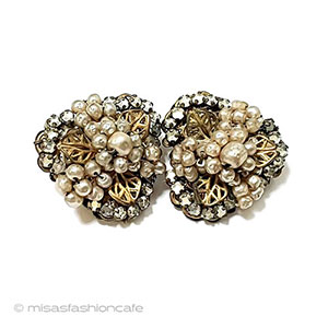 （画像用） ヴィンテージイヤリング バロックパールRSのお花