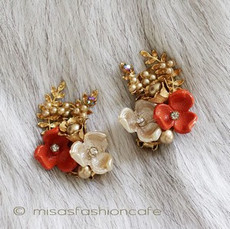 （画像用） パールお花イヤリング