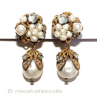 （画像用） Haskell初期イヤリング 花バロックパール