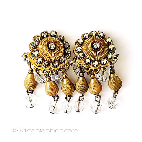 （画像用） Haskell　デザイナー Eugene花イヤリング