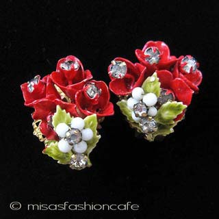 （画像用） Robert イヤリング 　フラワーブーケ