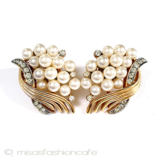 （画像用） クラウン　トリファリ Trifari　イヤリング